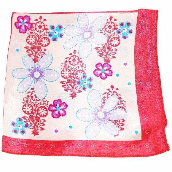 Kusama Pink Flowers Scarf - Picture 1 of 3